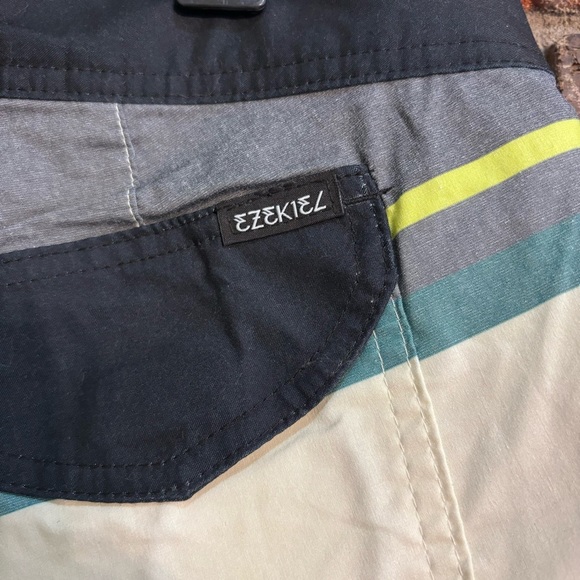 Ezekiel mens colorblock swim surfer trunks board shorts gray 31 - Picture 3 of 5